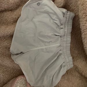 Low Rise White Lululemon hotty hot shorts size 4